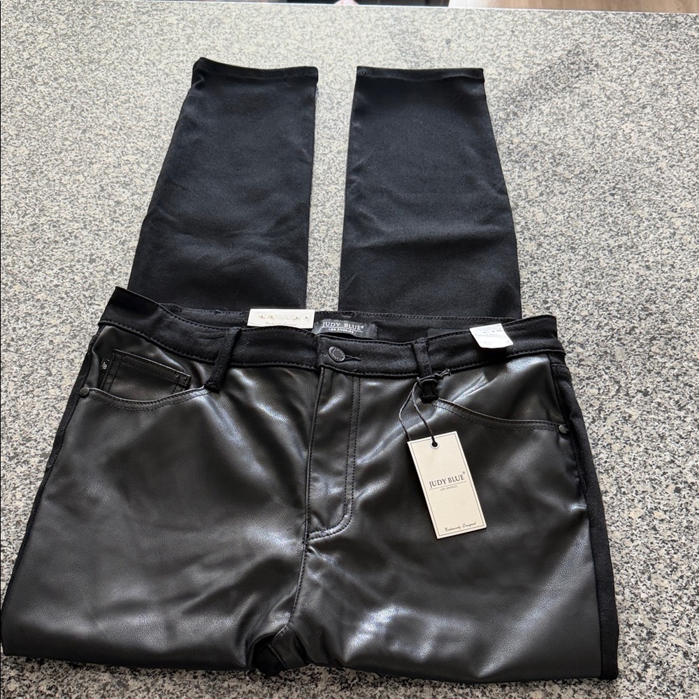 Judy Blue Black Faux Leather pants | Sz 32